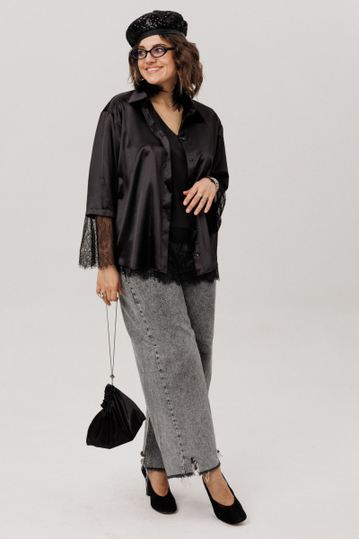 Рубашка Anelli 1801 угольный_шелк - фото 4