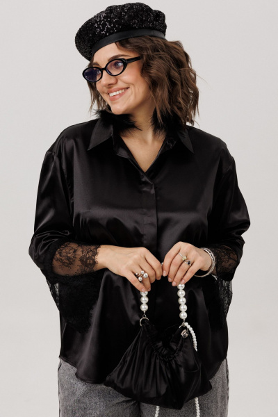 Рубашка Anelli 1801 угольный_шелк - фото 2