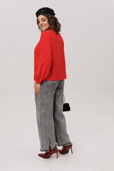 Блуза Anelli 1802 красный - фото 8