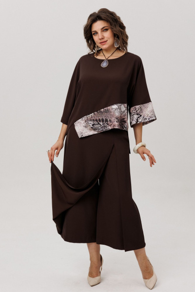 Блуза, кюлоты Anelli 1793 древесная_змея - фото 1