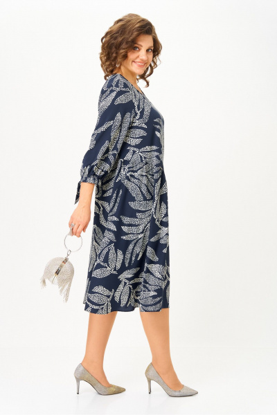 Платье Michel chic 2164/1 синий узор - фото 5