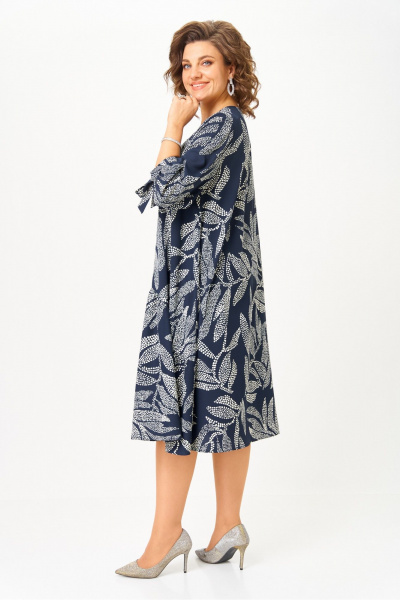 Платье Michel chic 2164/1 синий узор - фото 4