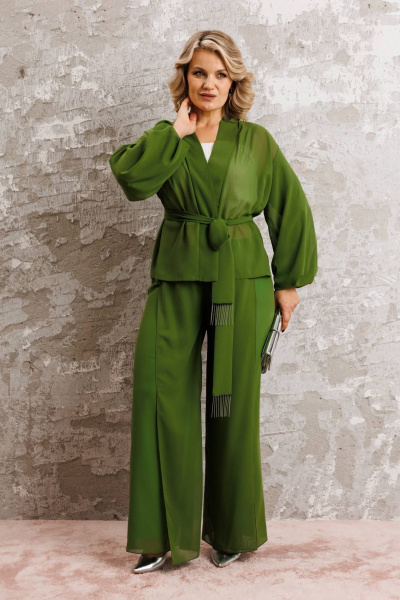 Блуза, брюки Anastasia 1063.1 травяной_зеленый - фото 5