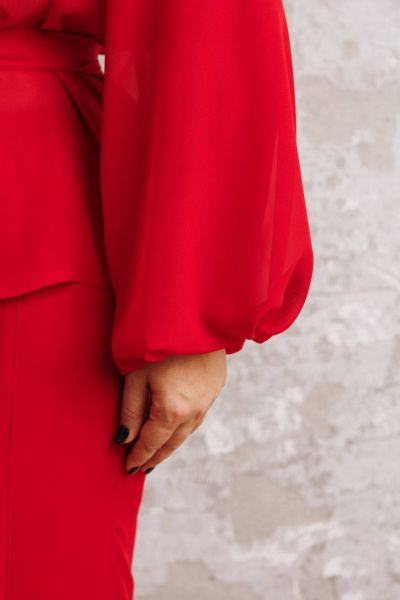 Блуза, брюки Anastasia 1063.1 красный - фото 3