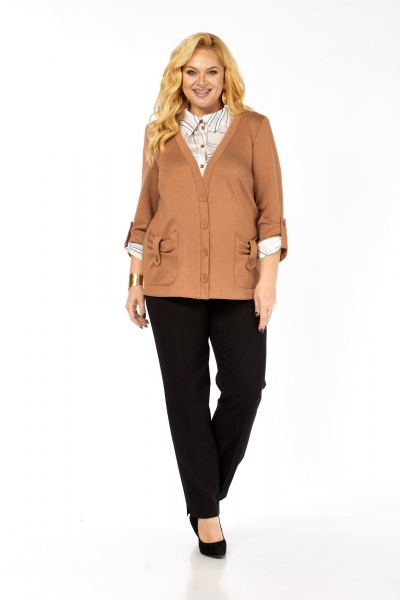 Джемпер Элль-стиль 541/12 охра - фото 16