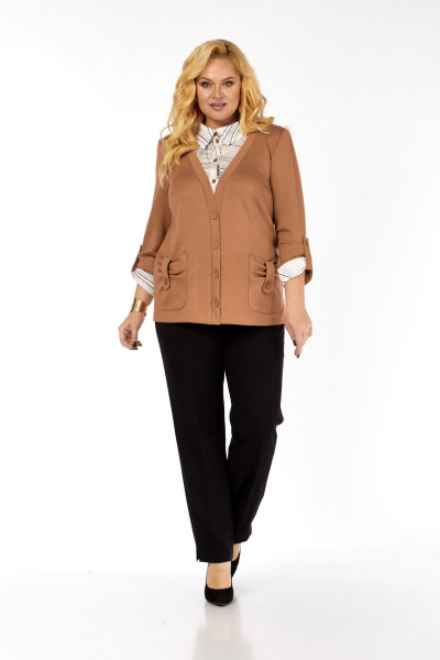 Джемпер Элль-стиль 541/12 охра - фото 4