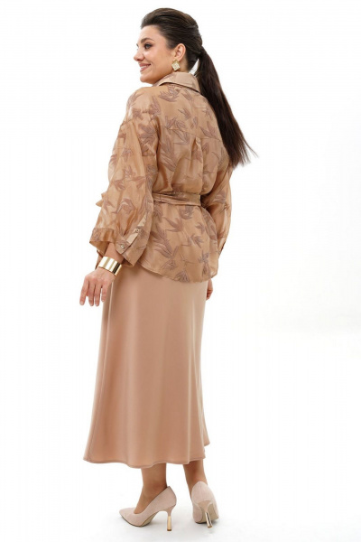 Блуза, платье Alani Collection 2429 бежевый - фото 5