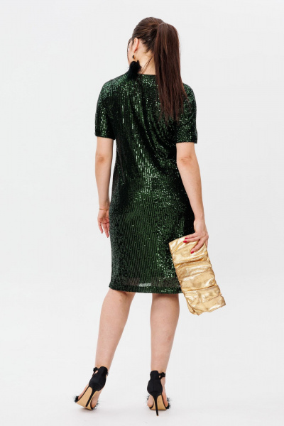 Платье Anelli 1797 изумруд - фото 8