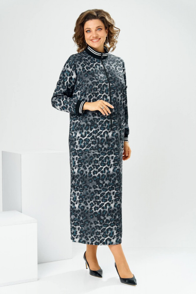 Платье Romanovich Style 1-2885 синий_леопард - фото 6