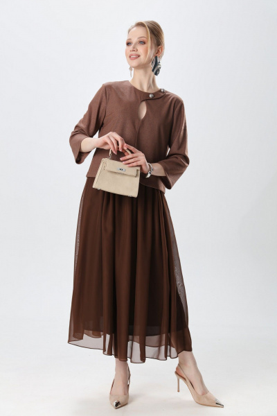Платье NikVa 1009-2 капучино - фото 7