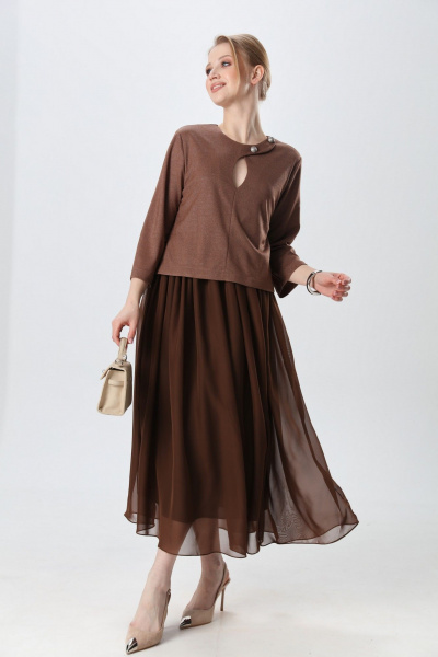 Платье NikVa 1009-2 капучино - фото 2