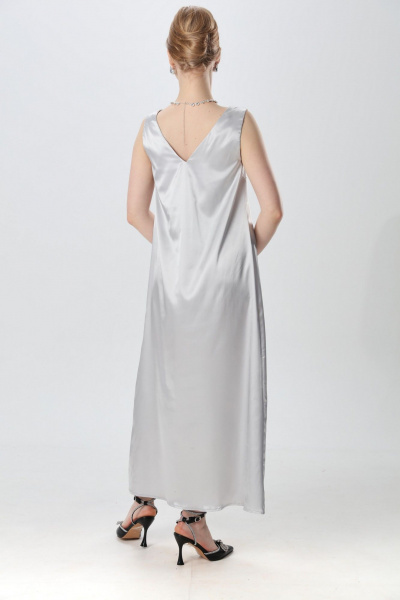 Джемпер, платье NikVa 1013-3 серебро - фото 5