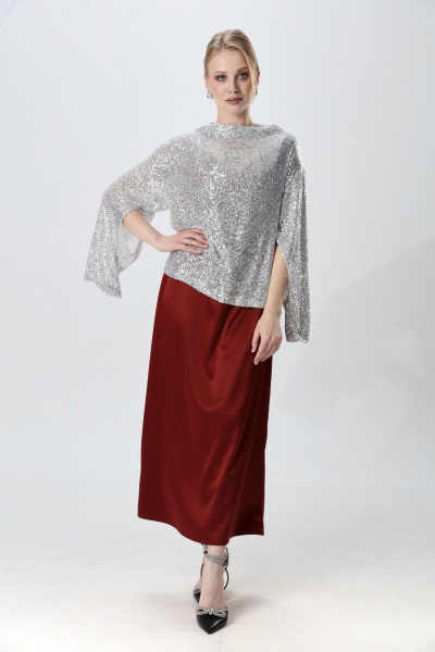 Платье NikVa 1014-1 бордо - фото 8