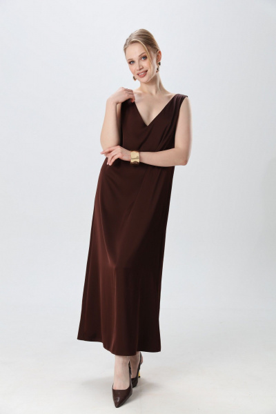 Платье NikVa 1014-5 шоколад - фото 4