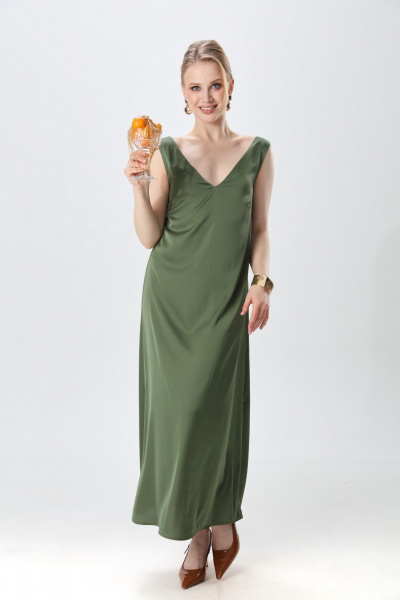 Джемпер, платье NikVa 1015-3 зелень - фото 5