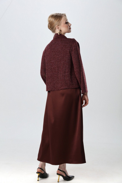 Джемпер NikVa 1016-3 махагон - фото 6