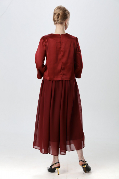 Платье NikVa 740-23 бордо - фото 7