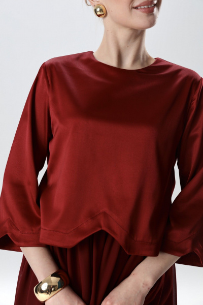 Платье NikVa 740-23 бордо - фото 6