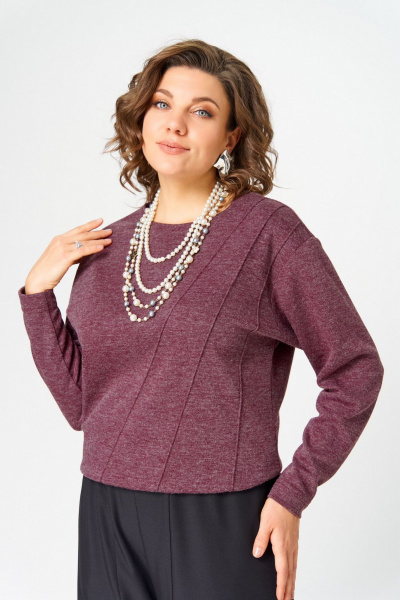 Джемпер Bliss 4235 бордовый - фото 5