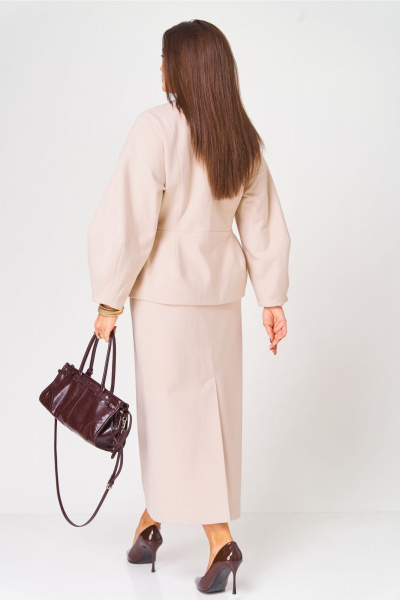 Жакет, юбка V&N Fashion 1050 бежевый - фото 4