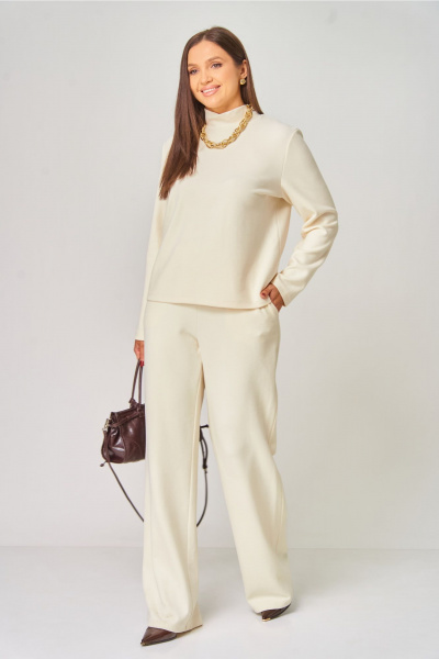 Лонгслив V&N Fashion 1061 бежевый - фото 2