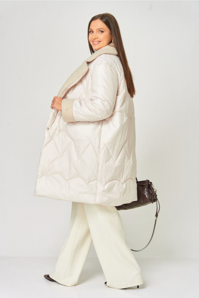 Пальто V&N Fashion 1065-1 бежевый - фото 3