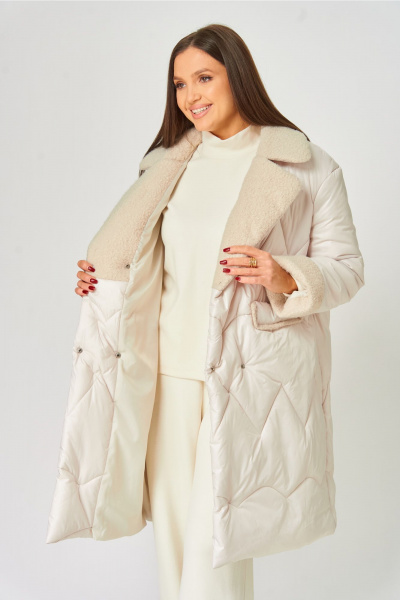 Пальто V&N Fashion 1065-1 бежевый - фото 2