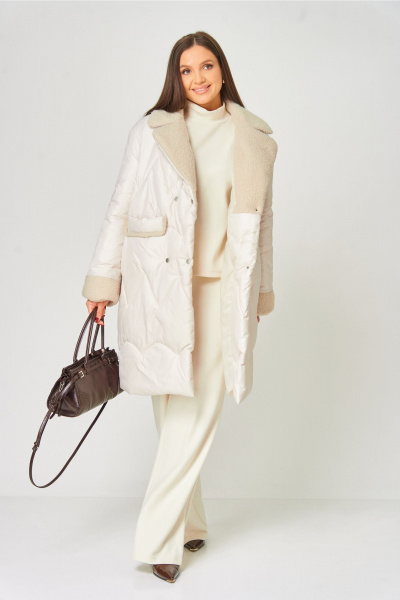 Пальто V&N Fashion 1065-1 бежевый - фото 1