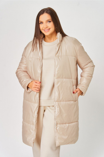 Куртка V&N Fashion 1069 бежевый - фото 3