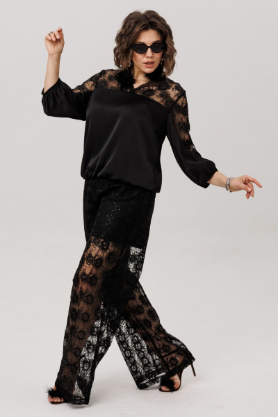 Брюки Anelli 1804 звездная_паутинка - фото 3