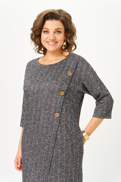 Платье Michel chic 2190 серый_елочка - фото 7