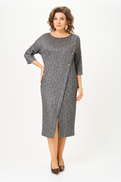 Платье Michel chic 2190 серый_елочка - фото 5