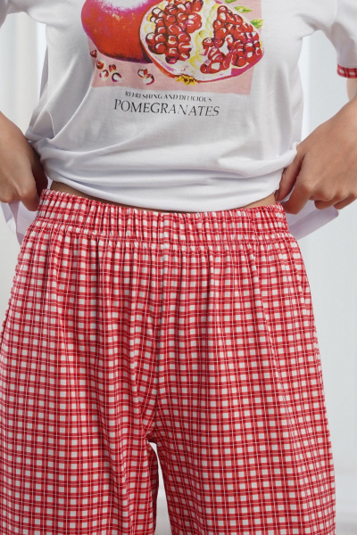 Брюки, футболка Купалинка 42601G.158-164 к.белый,клетка - фото 5