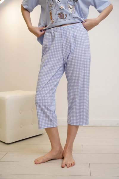 Капри, футболка Купалинка 42700G.158-164 к.голубой,клетка - фото 6