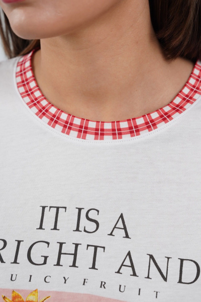 Капри, футболка Купалинка 42701G.158-164 к.белый,клетка - фото 4