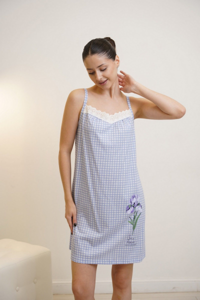 Сорочка Купалинка 656802.158-164 клетка - фото 2