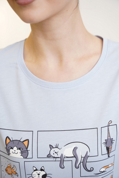 Сорочка Купалинка 666206.158-164 голубой - фото 4