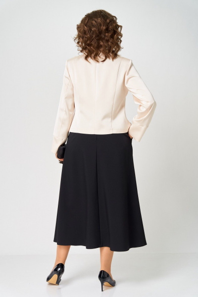 Жакет, юбка Aira Style 24134 молочно-черный - фото 7