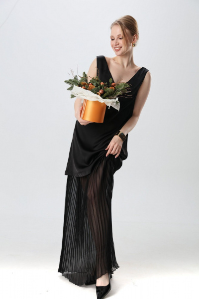 Платье NikVa 1017-1 чёрный - фото 2