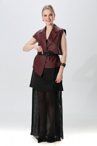 Жилет NikVa 1019-2 бордо - фото 3