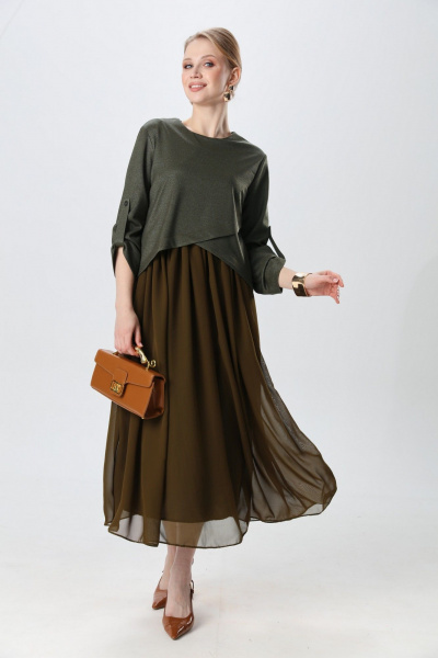 Платье NikVa 740-27 зелень - фото 8