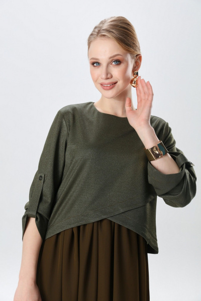 Платье NikVa 740-27 зелень - фото 6