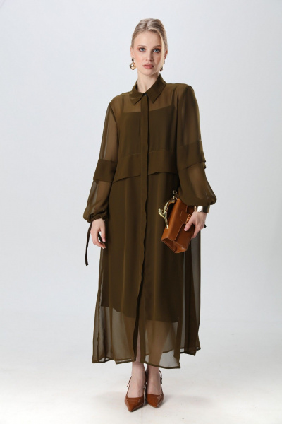 Платье NikVa 943-5 хаки - фото 1