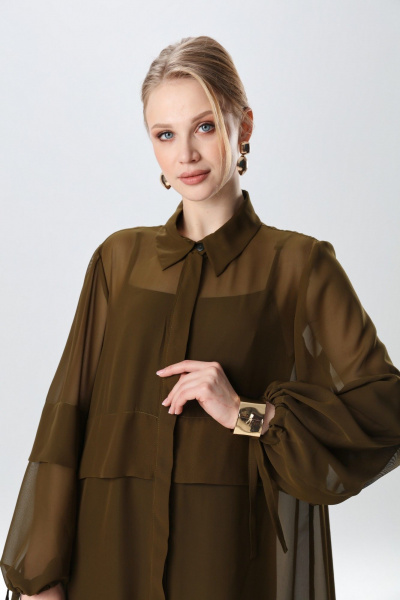 Платье NikVa 944-10 хаки - фото 5