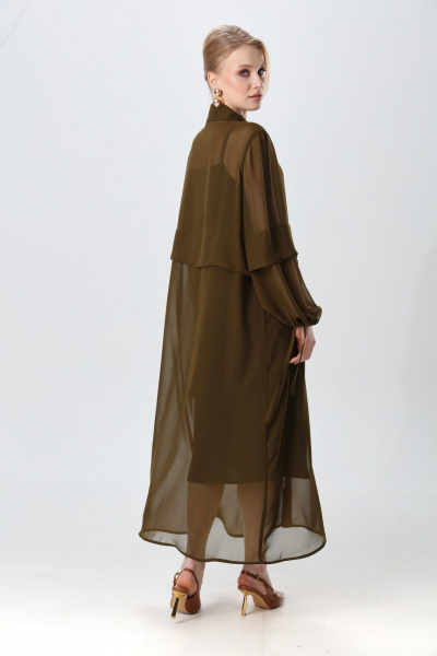 Платье NikVa 944-10 хаки - фото 3