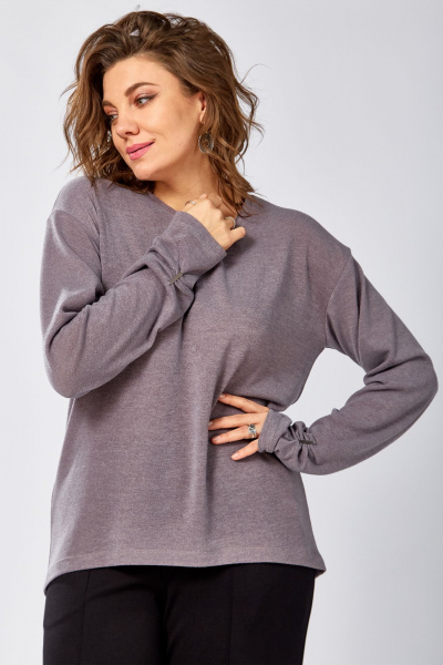 Лонгслив BegiModa 4154 фиолетовый-пепел - фото 6