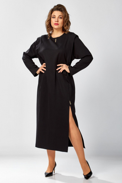 Платье BegiModa 1064 черный - фото 8