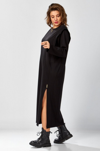 Платье BegiModa 1064 черный - фото 5