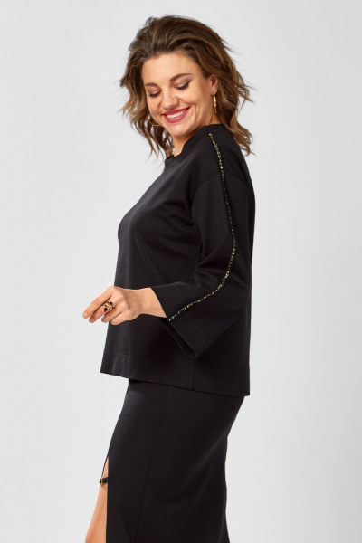 Блуза BegiModa 4155 черный - фото 4