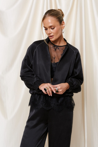 Бомбер, жакет Prestige 5357 черный - фото 3